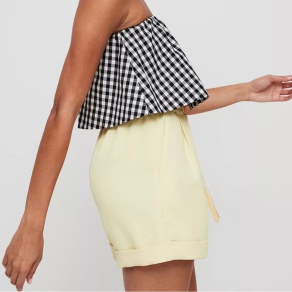 Aritzia Wilfred Lucienne Yellow High Waisted Shorts - Picture 3 of 14